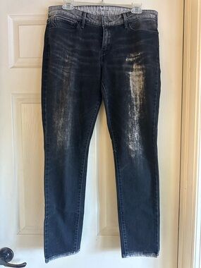 Levi’s Distressed Black Wash Slim Jeans